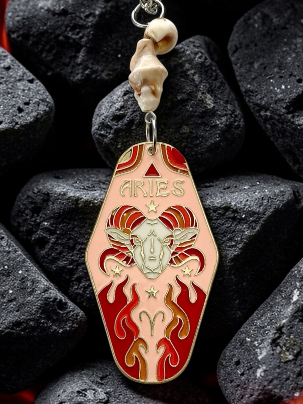 🆕 Aries Zodiac/Fire Sign Pendant Necklace-Stainless Steel